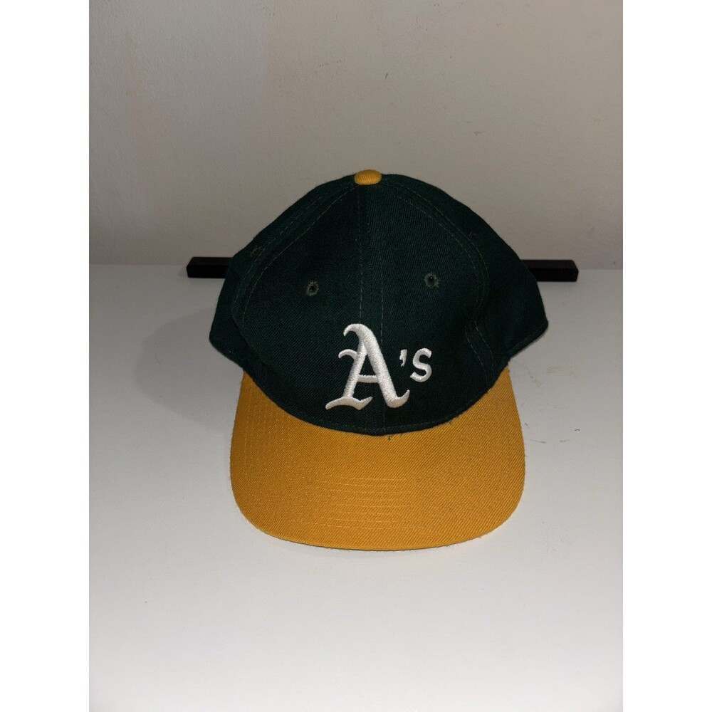 Vintage 90s Oakland Athletics MLB Snapback Baseball Hat Costa Rica 100% Wool